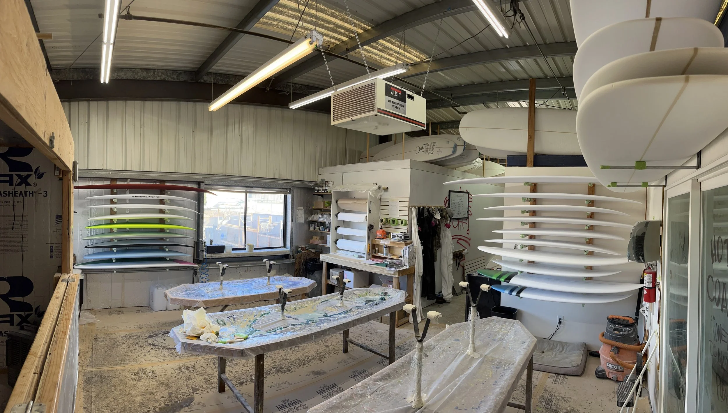 Surfboard factory visit at Euthymia Surf House in Baleal, Portugal