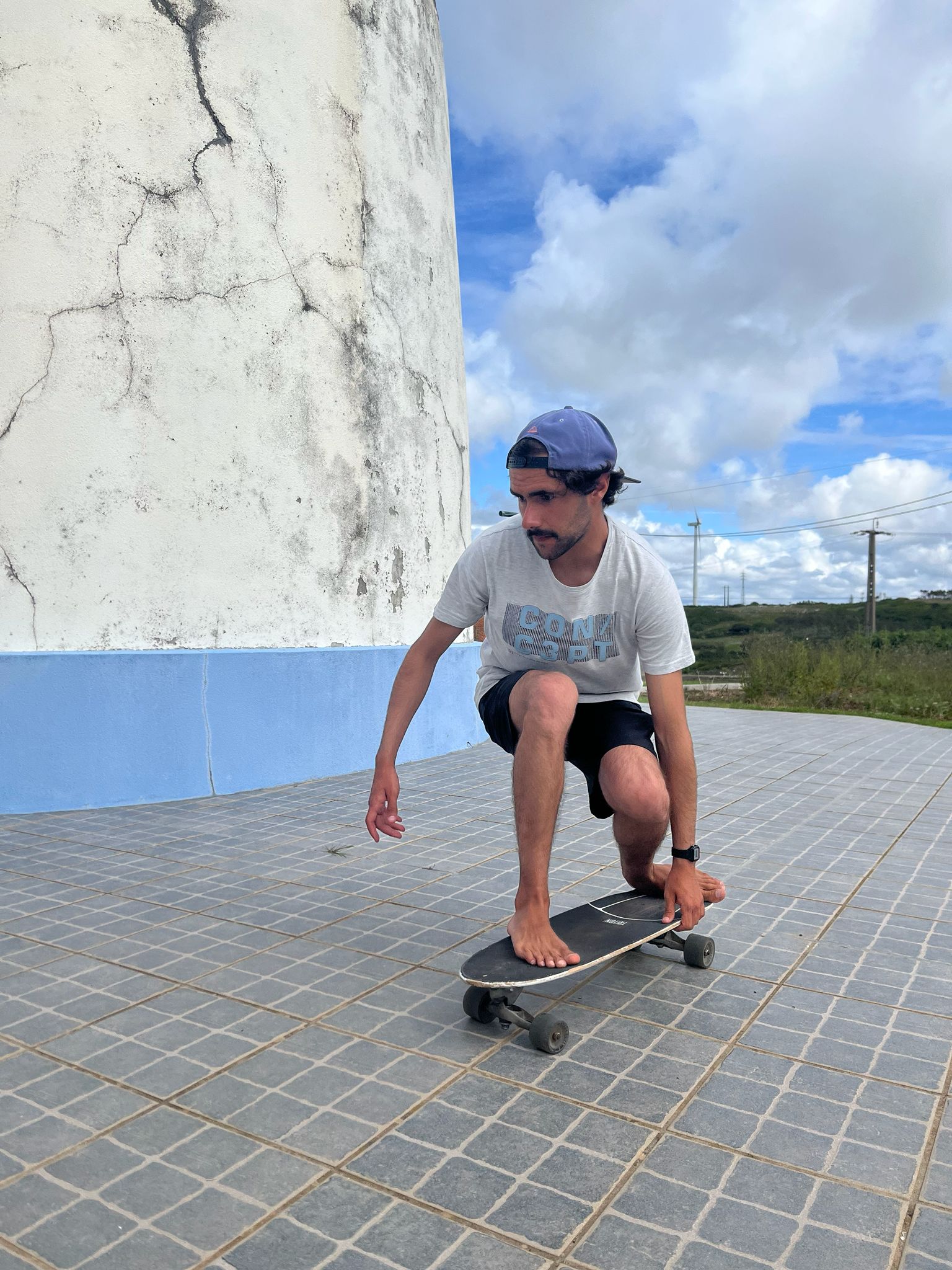 Skate lessons at Euthymia Surf House in Baleal, Portugal
